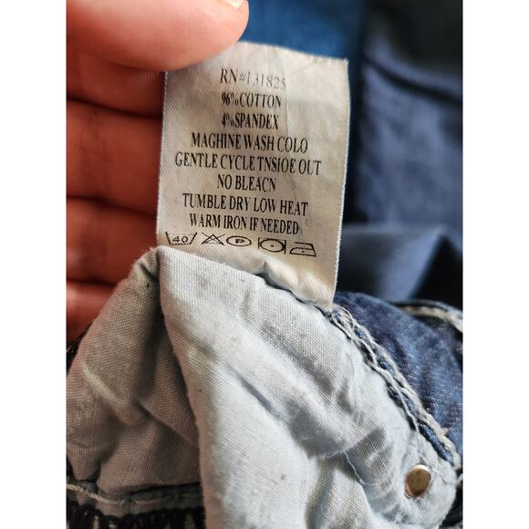 Miss Chic Women's Embellished Boot Cut Dark Wash Denim Jeans-9 - Picture 9 of 10